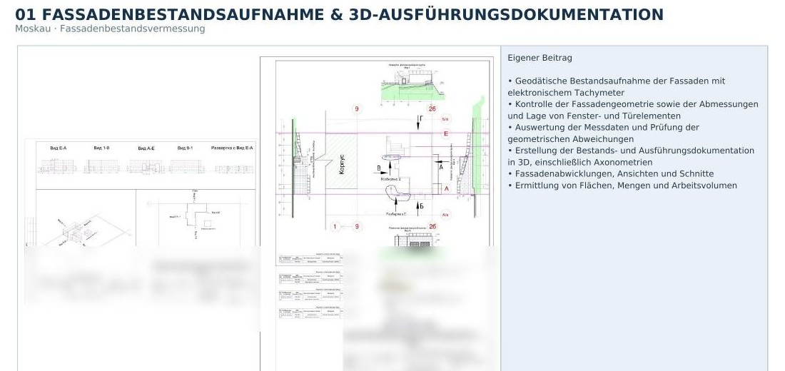 Fassadenbestandsaufnahme & 3D-Ausführungsdokumentation