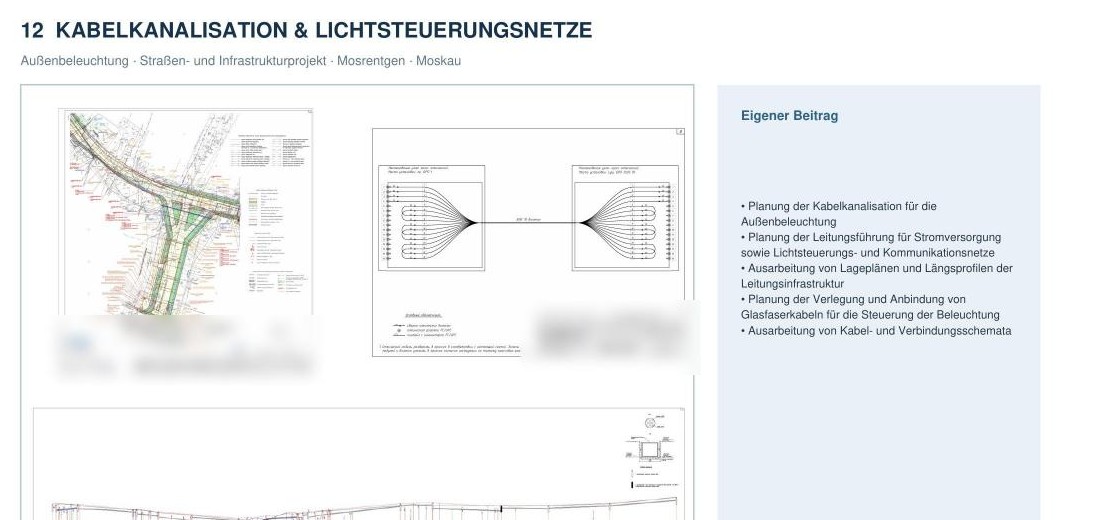 Kabelkanalisation & Lichtsteuerungsnetze