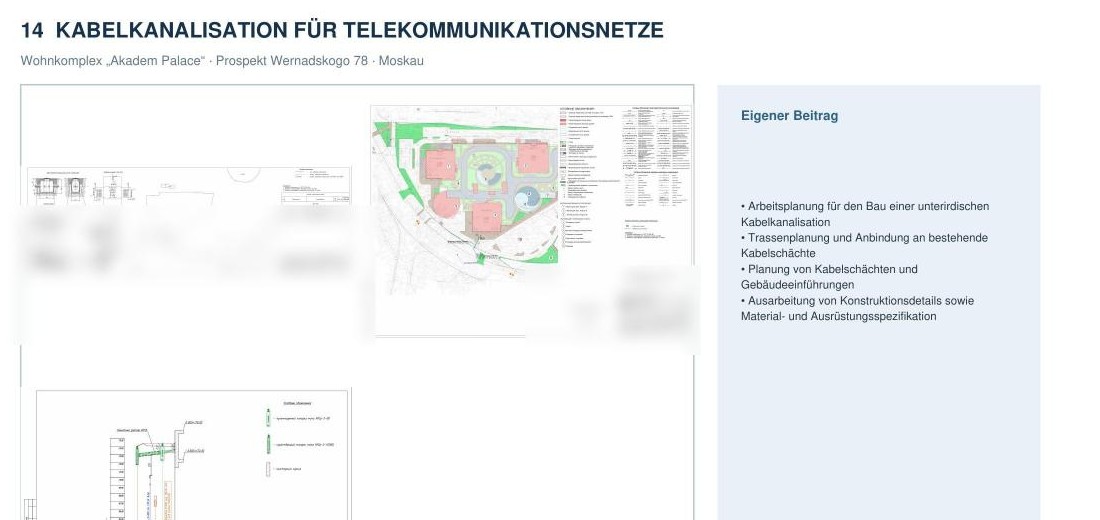 Kabelkanalisation für Telekommunikationsnetze